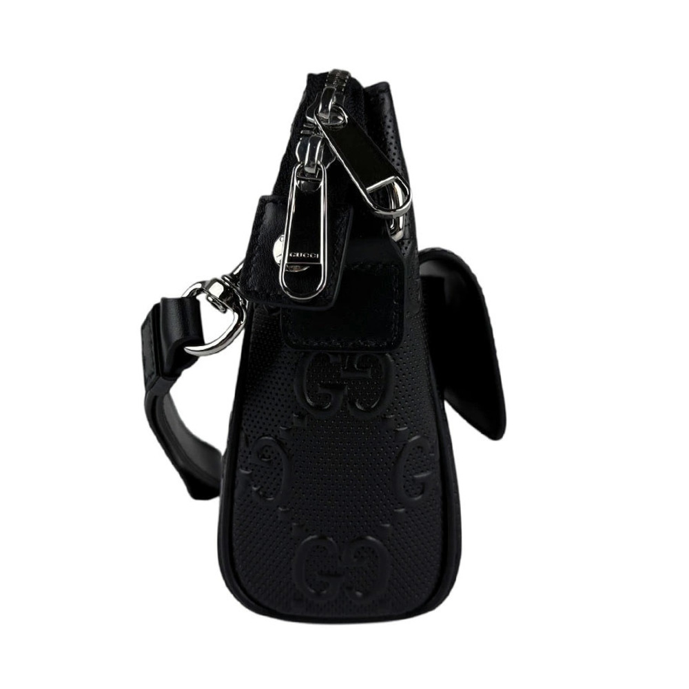 Gucci Bag Black Leather Clutch Black